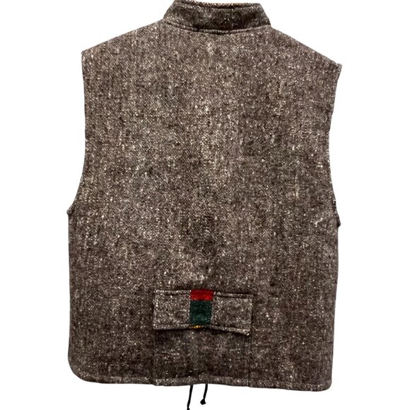 Guatemala Wool Zip Vest, Pockets, Brown, M - Picture 7 of 8